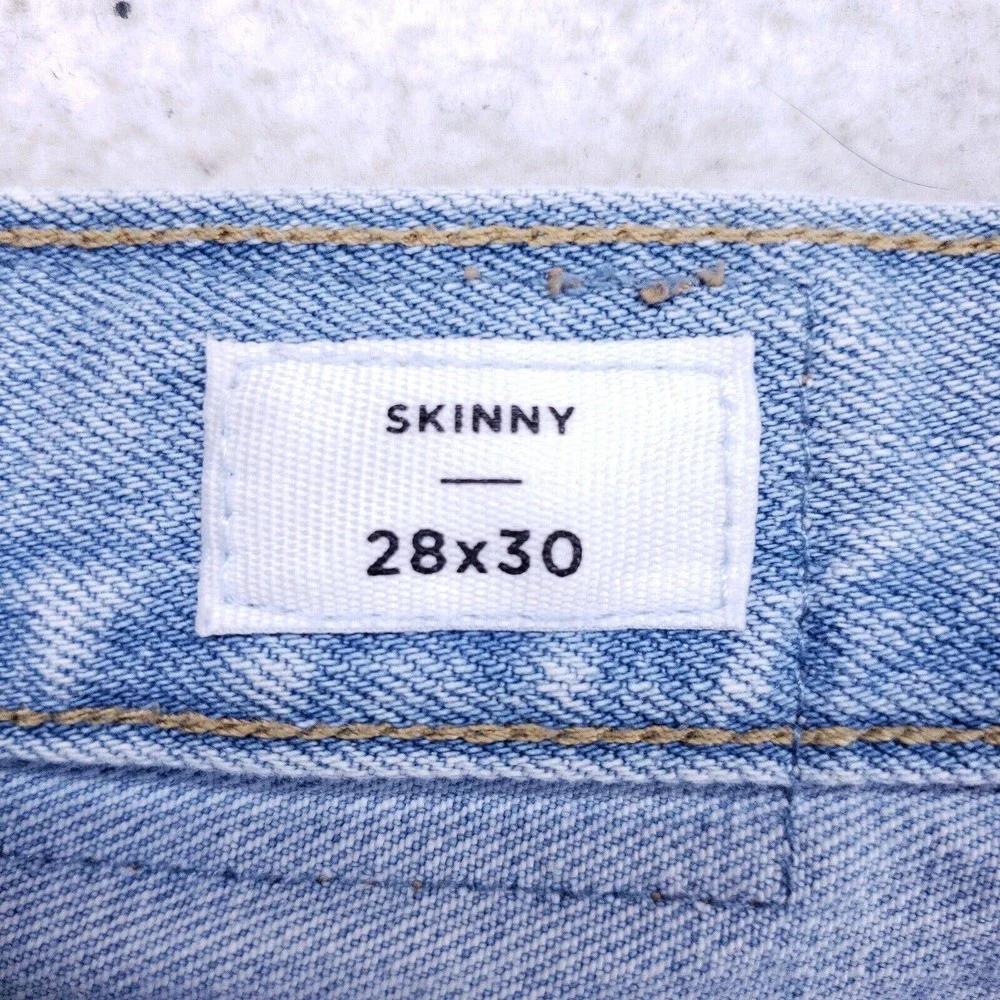 Pacsun Distressed Skinny Blue Jeans Men Size 28W x 30L Soft Denim Casual Pants